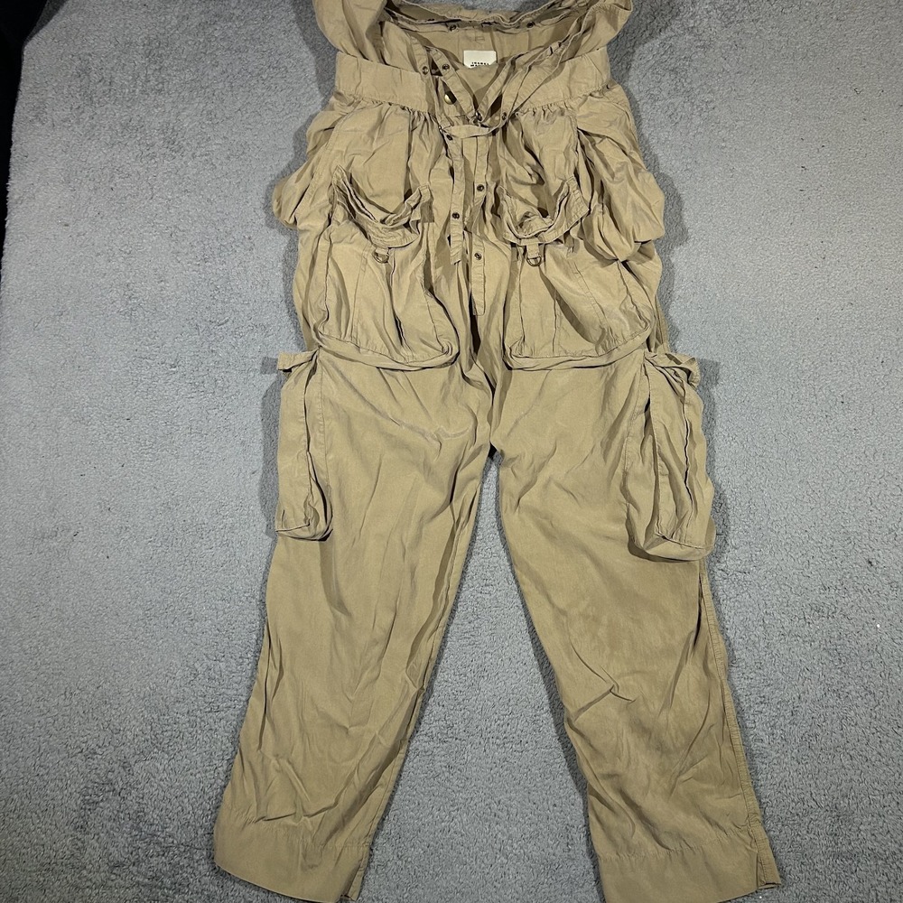 Isabel Marant Hadja Cargo Trousers Women's Medium 36 Beige #3723
